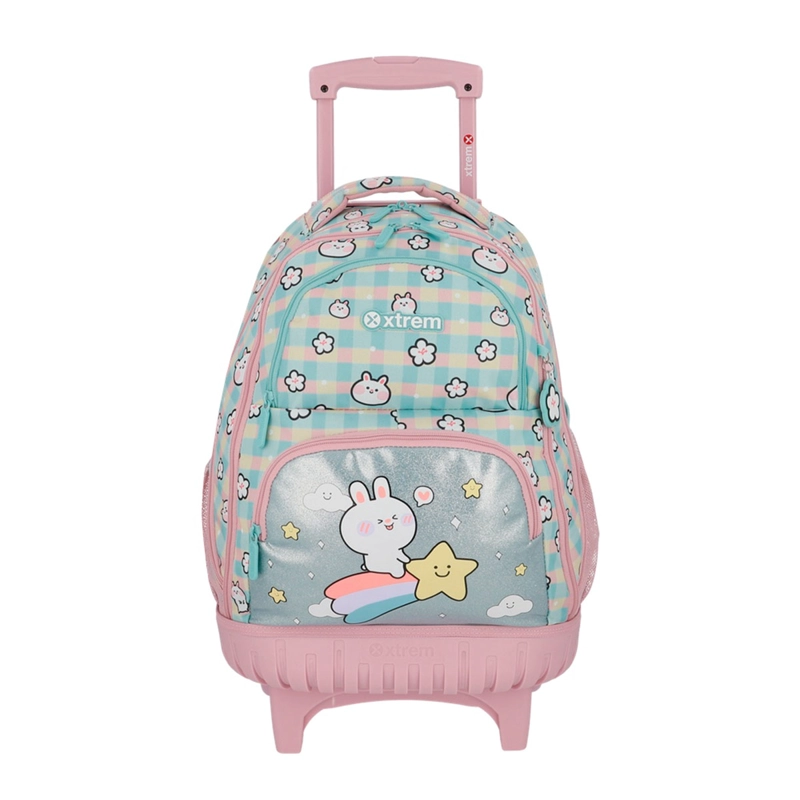 MOCHILA CON RUEDAS XTREM CROSS 6XT CONEJO MULTICOLOR - 2