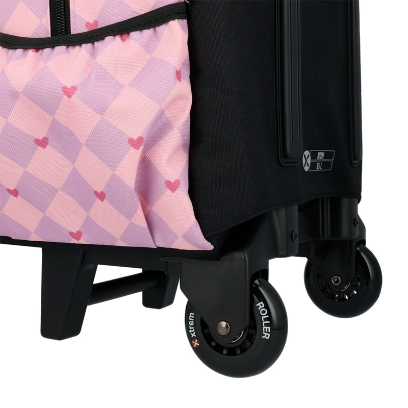 PACK MOCHILA CON RUEDAS XTREM RUN 6XT GATO NEGRO/LILA - 8