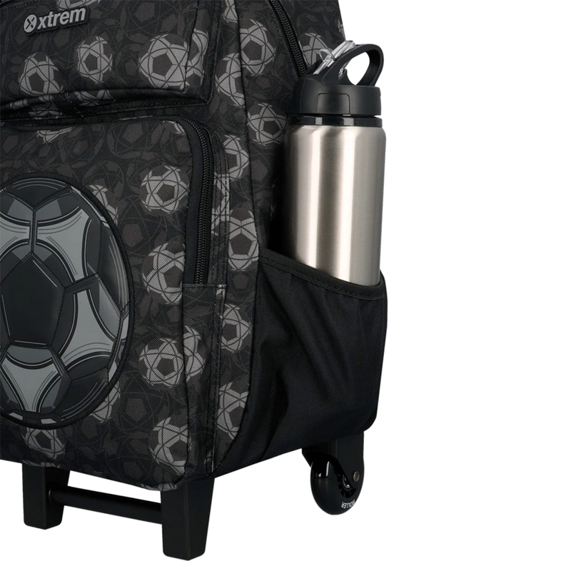 PACK MOCHILA CON RUEDAS XTREM RUN 6XT FÚTBOL NEGRO - 4