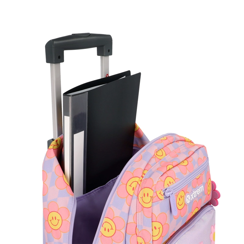 PACK MOCHILA CON RUEDAS XTREM RUN 6XT FLORES LILA - 5