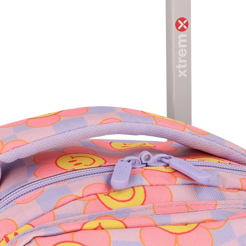 PACK MOCHILA CON RUEDAS XTREM RUN 6XT FLORES LILA - 6