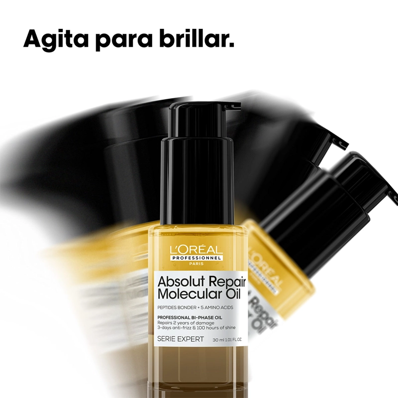 ACEITE BIFÁSICO CAPILAR LOREAL PROFESSIONNEL REPARACIÓN ABSOLUT REPAIR MOLECULAR 30 ML - 7