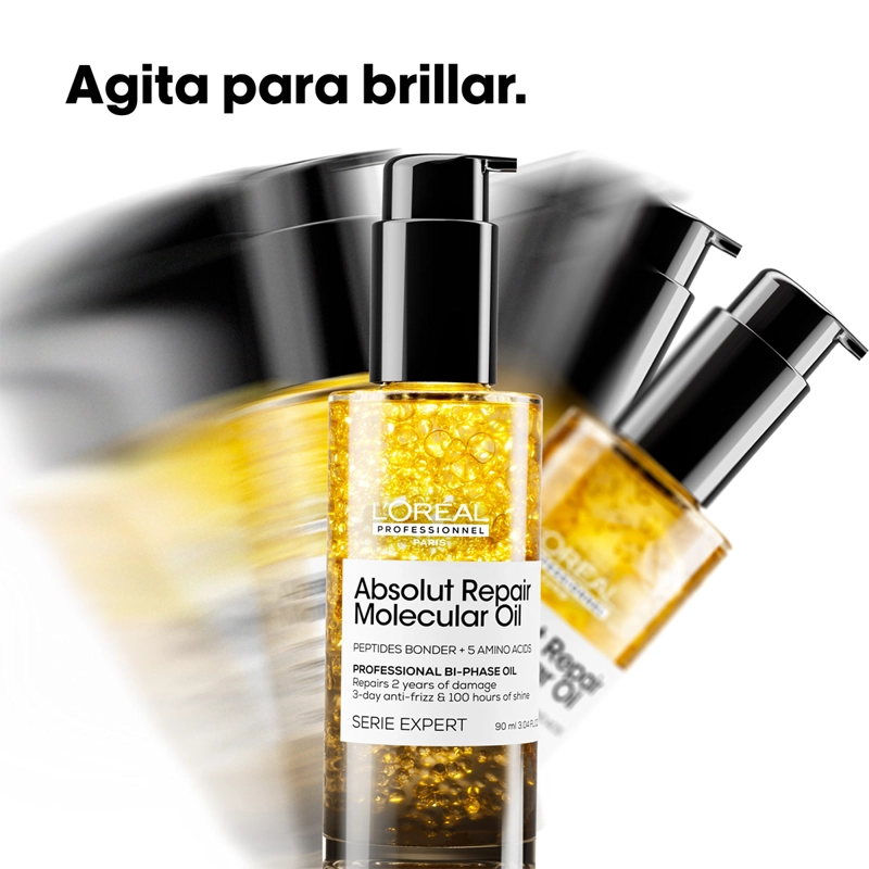 ACEITE BIFÁSICO CAPILAR LOREAL PROFESSIONNEL REPARACIÓN ABSOLUT REPAIR MOLECULAR 90 ML - 6