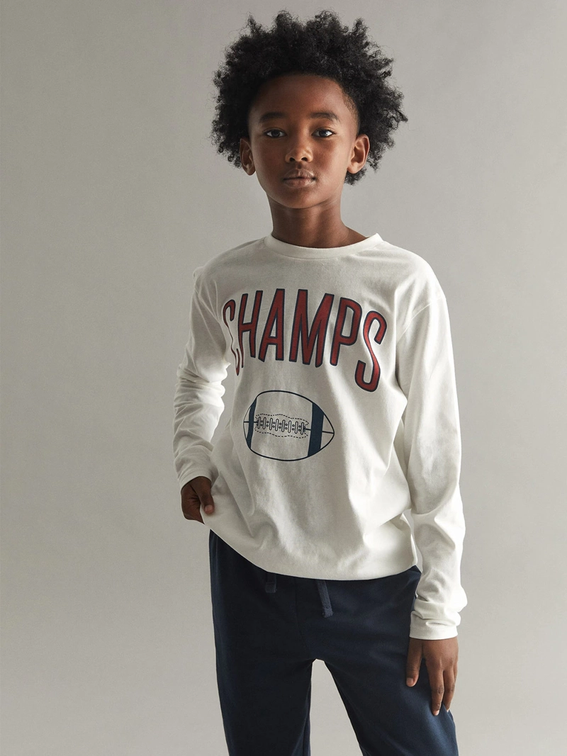POLERA MANGA LARGA ALGODÓN NIÑO SFERA ESTAMPADA - 2