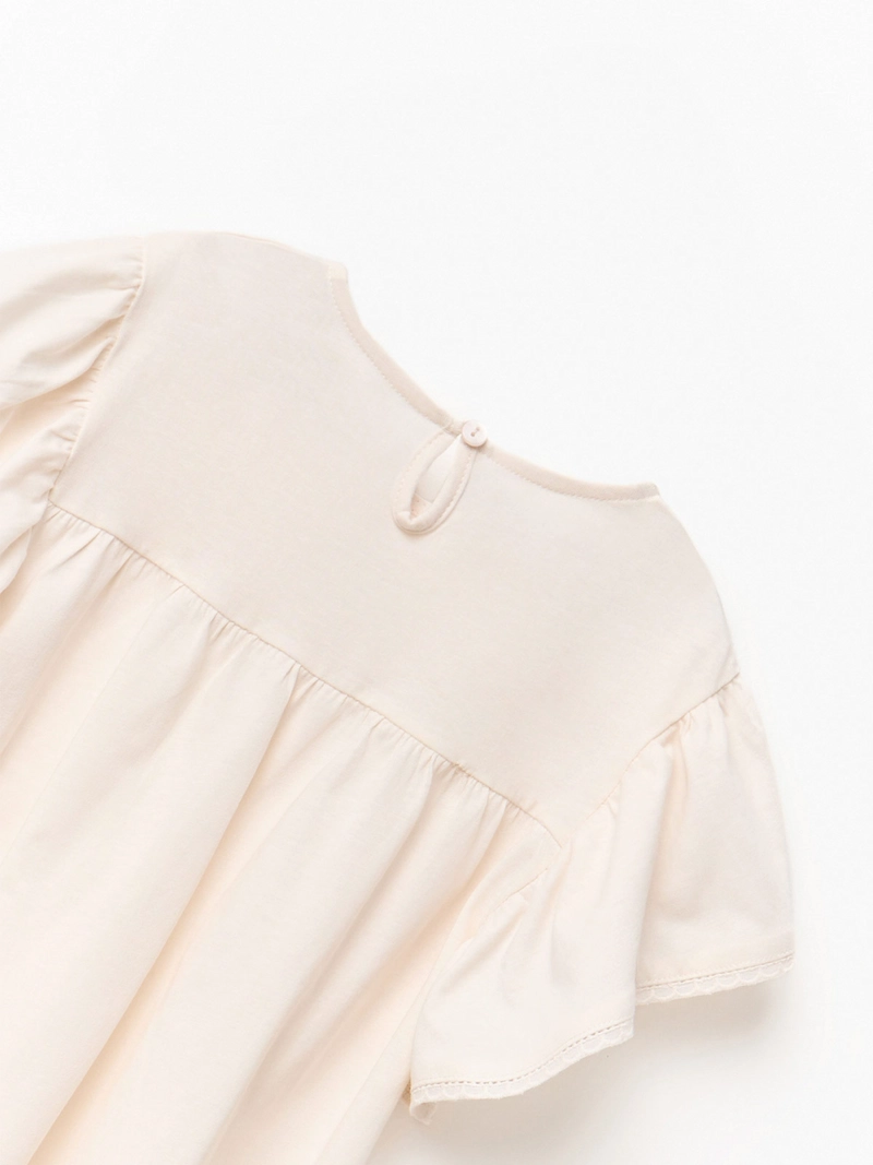 POLERA MANGA CORTA ALGODÓN NIÑA SFERA VUELOS - 3