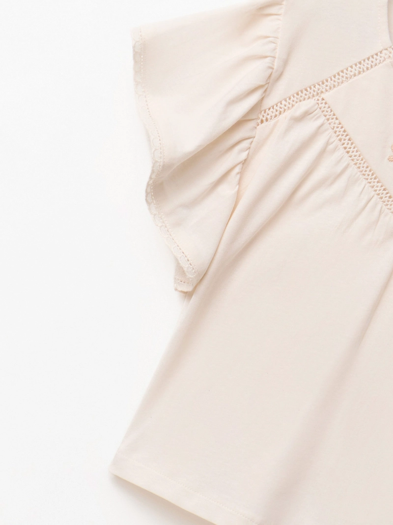 POLERA MANGA CORTA ALGODÓN NIÑA SFERA VUELOS - 4