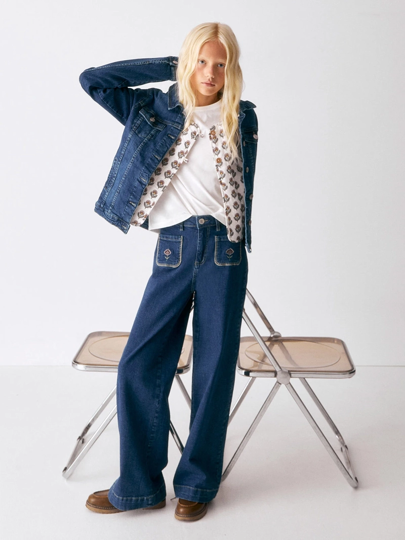 JEANS NIÑA SFERA MARINE BORDADO - 1