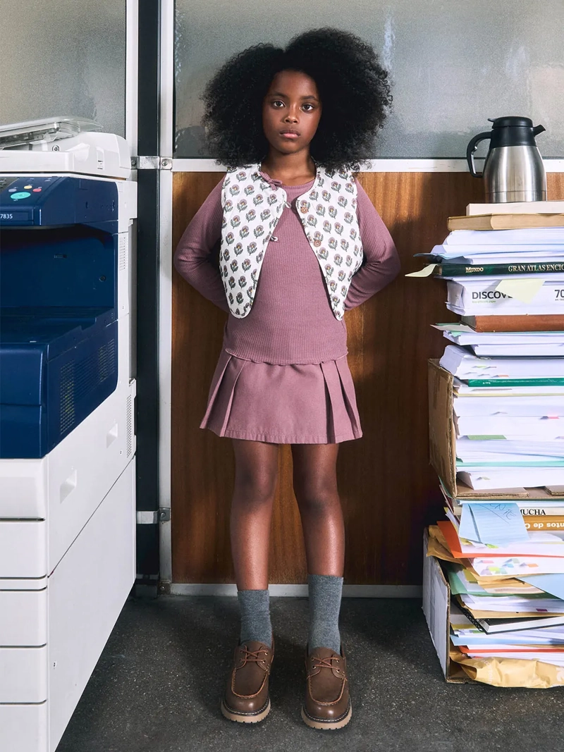 FALDA SHORT NIÑA SFERA ALGODÓN TABLAS - 1