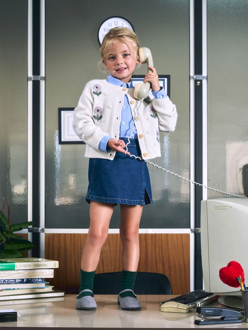 FALDA SHORT NIÑA SFERA ALGODÓN DENIM - 2