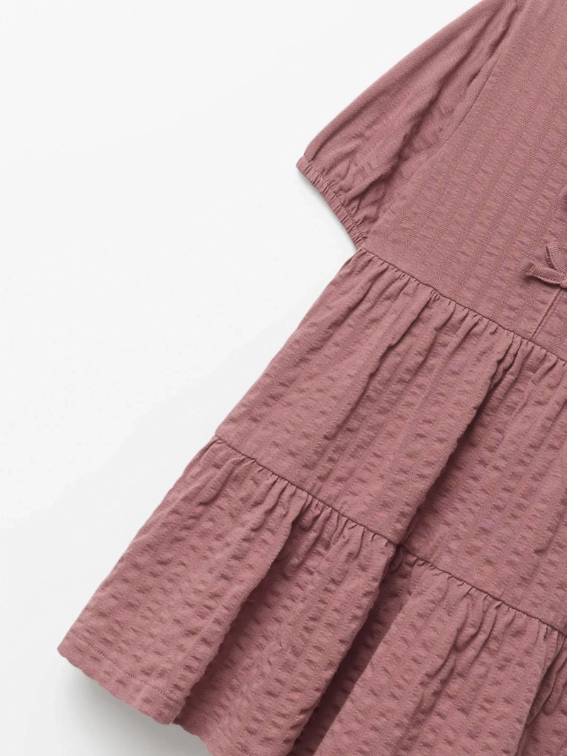 VESTIDO NIÑA SFERA ALGODÓN TEXTURA LAZO - 5