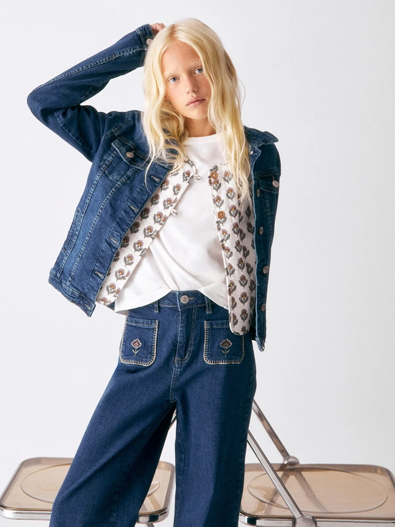 CHAQUETA NIÑA SFERA BÁSICA DENIM - 2