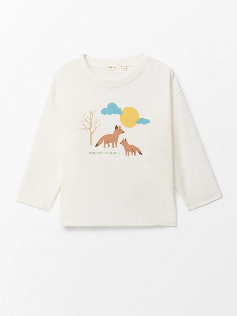POLERA MANGA LARGA ALGODÓN NIÑO SFERA ESTAMPADA - 3