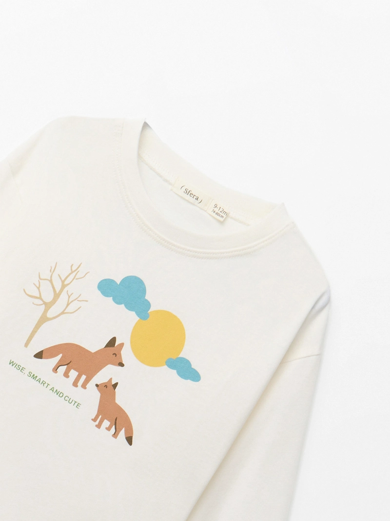 POLERA MANGA LARGA ALGODÓN NIÑO SFERA ESTAMPADA - 4