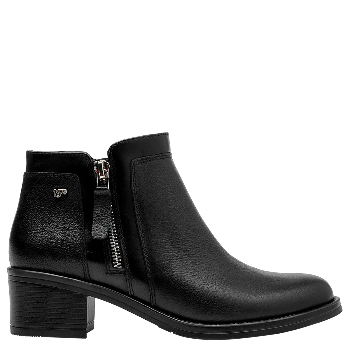 BOTINES MUJER 16 HRS NEGRO 16M0216 CUERO - 1