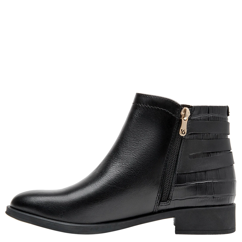 BOTINES MUJER 16 HRS NEGRO 16M0287 CUERO - 4