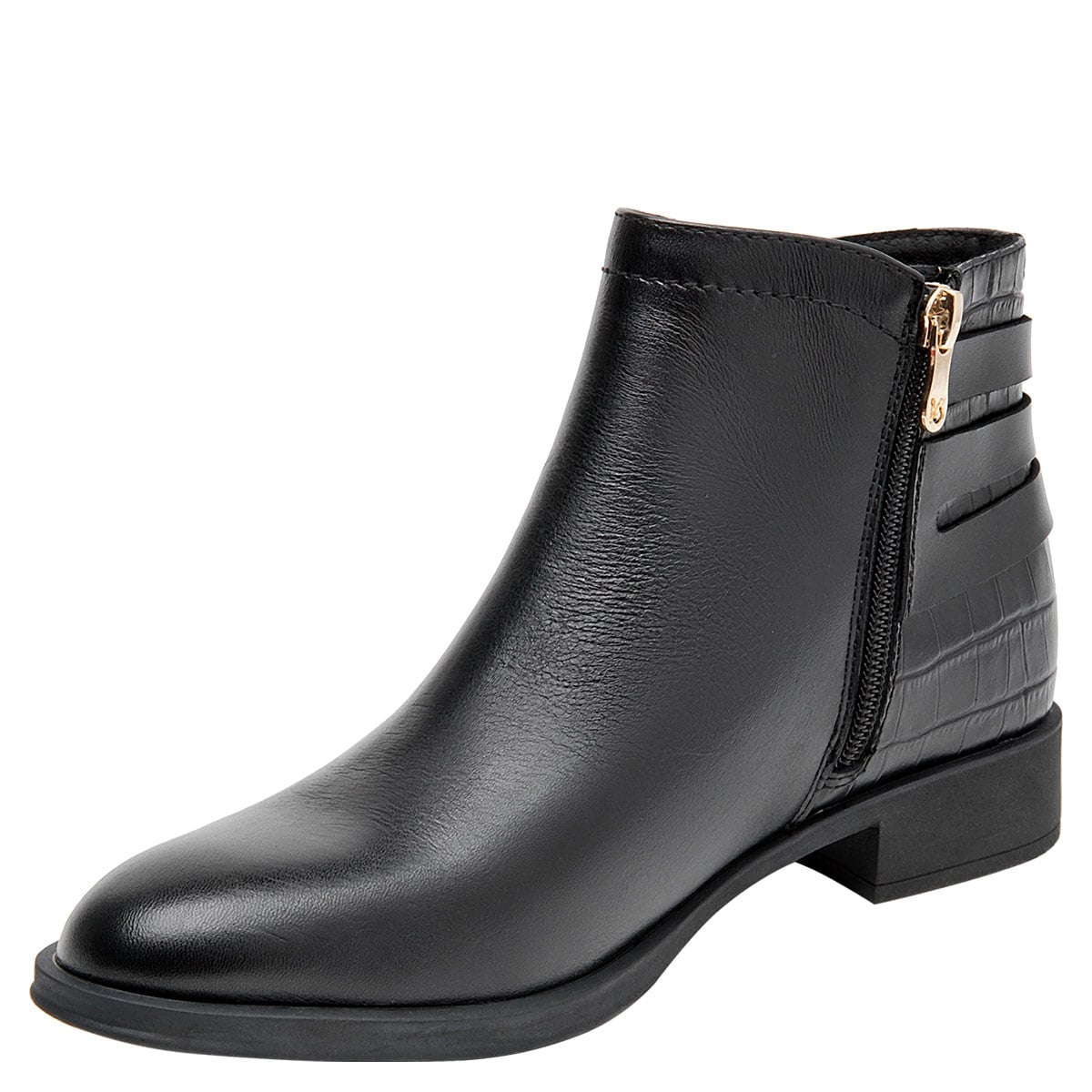 BOTINES MUJER 16 HRS NEGRO 16M0287 CUERO - 3