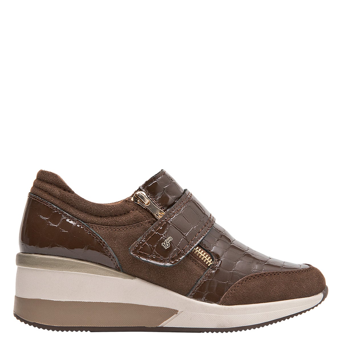 ZAPATILLAS MUJER 16 HRS CASUALES CAFÉ 16M0336 CUERO - 1