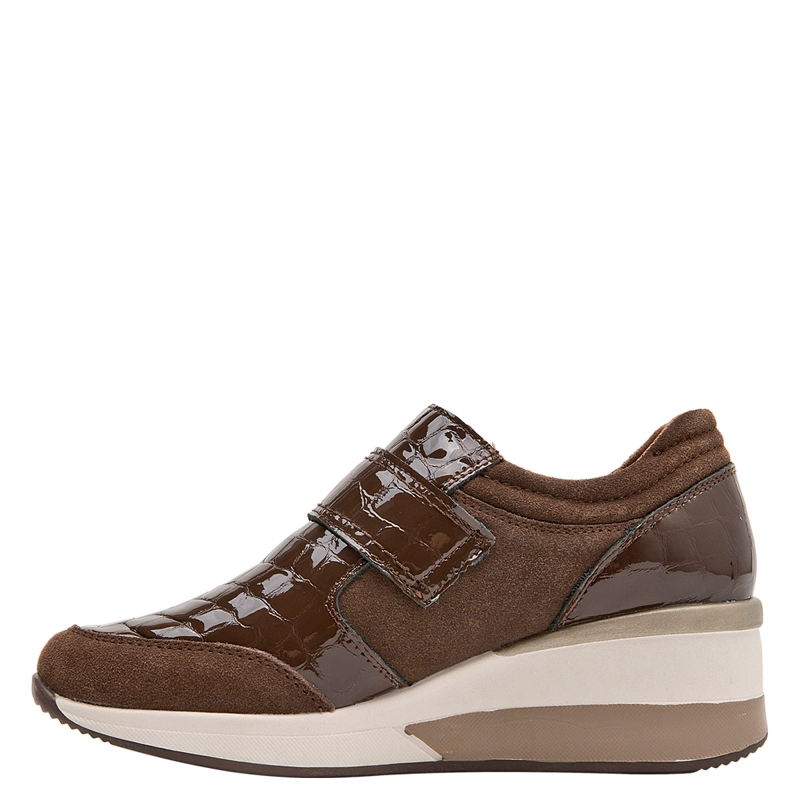 ZAPATILLAS MUJER 16 HRS CASUALES CAFÉ 16M0336 CUERO - 4