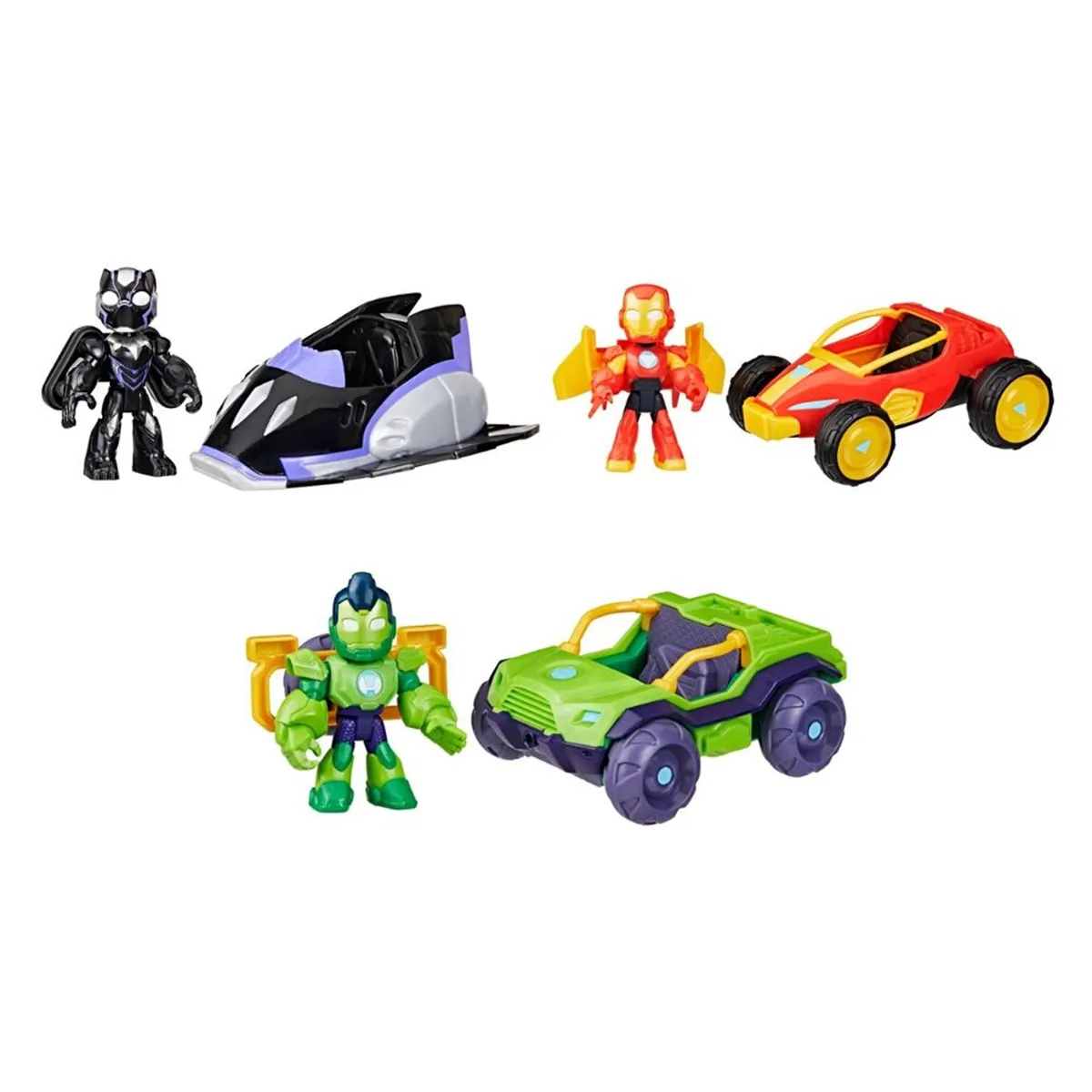 FIGURA DE ACCIÓN MARVEL IRON MAN AND HIS AWESOME FRIENDS BLACK PANTHER PANTHER PLANE - 2