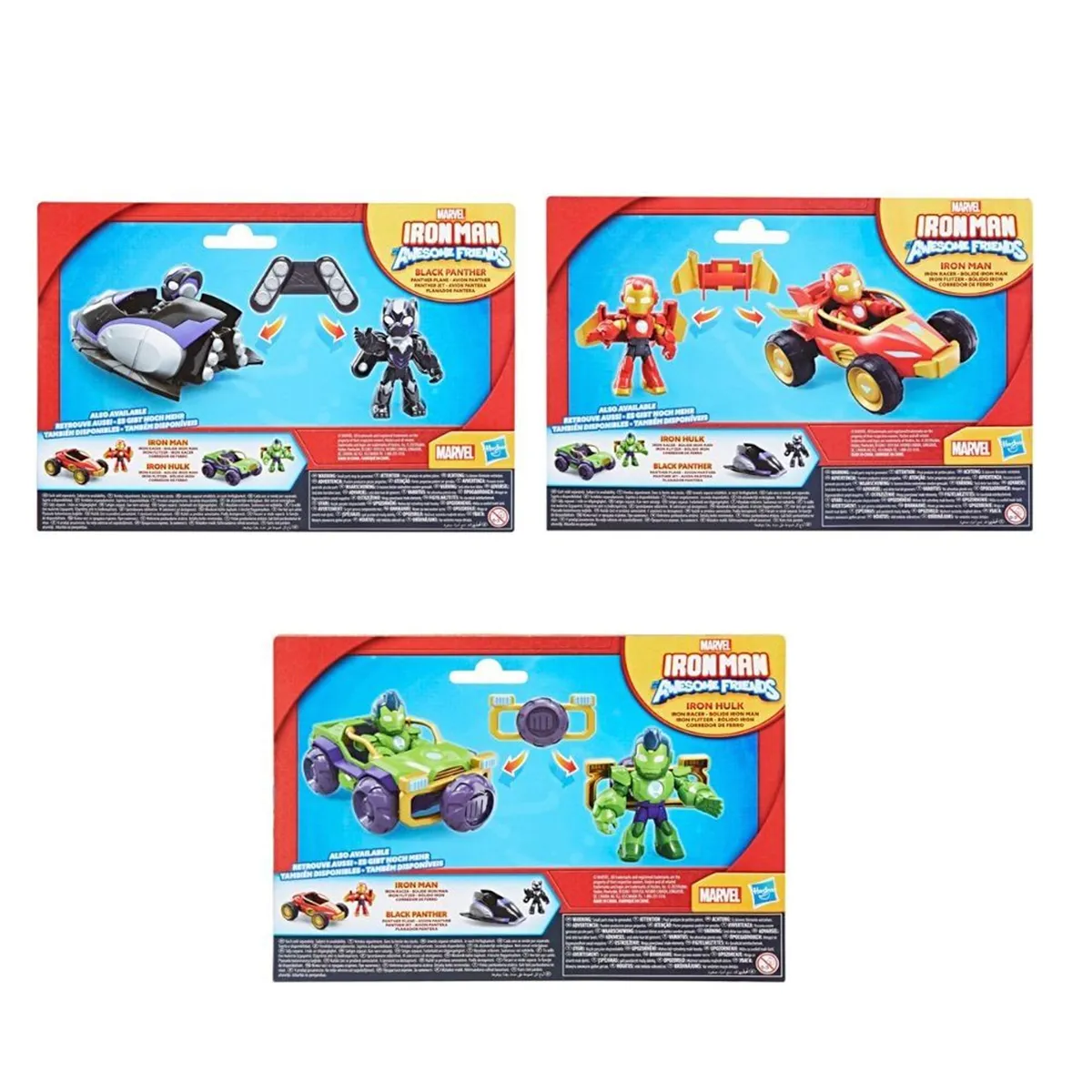 FIGURA DE ACCIÓN MARVEL IRON MAN AND HIS AWESOME FRIENDS BLACK PANTHER PANTHER PLANE - 4