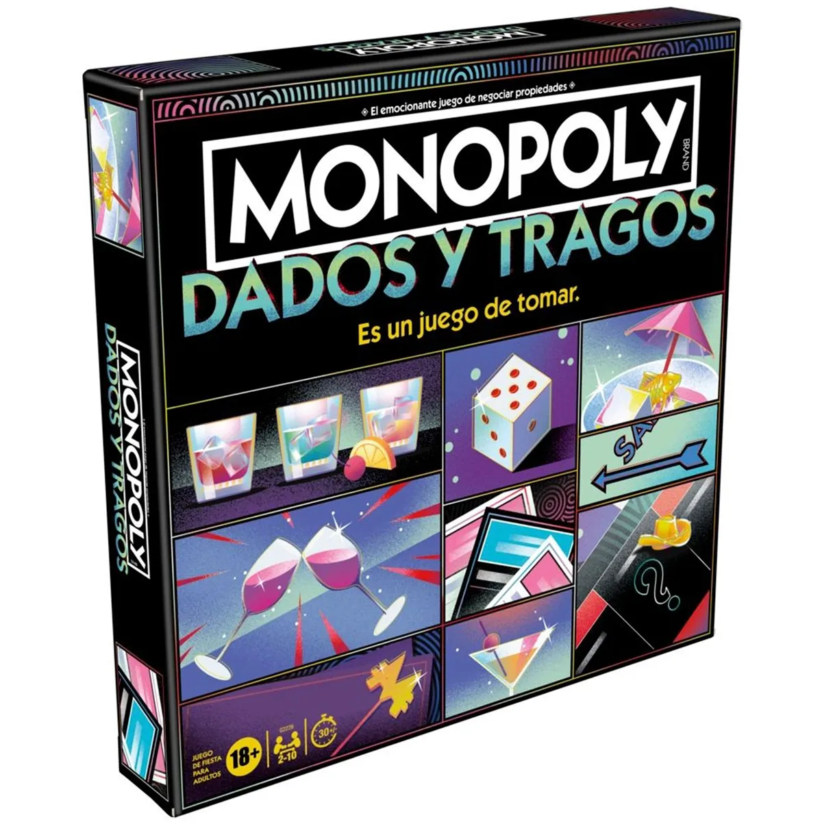 JUEGO DE MESA MONOPOLY TRAGOS Y DADOS - 6