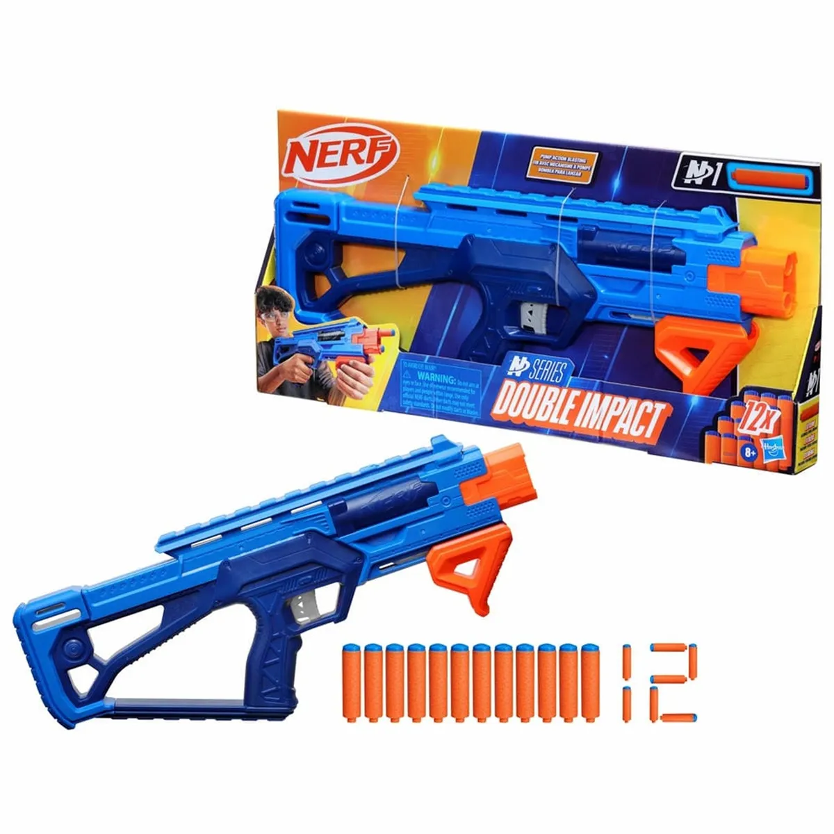 LANZADOR NERF N SERIES DOUBLE IMPACT - 1
