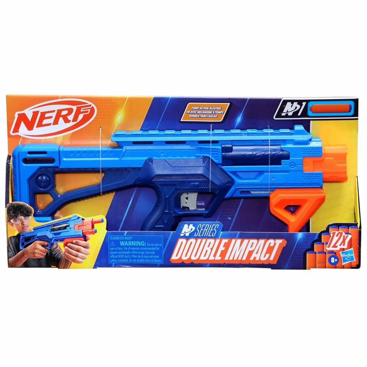 LANZADOR NERF N SERIES DOUBLE IMPACT - 2