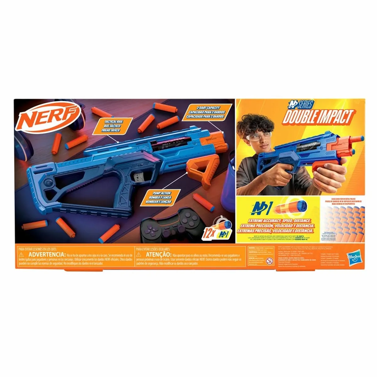 LANZADOR NERF N SERIES DOUBLE IMPACT - 3