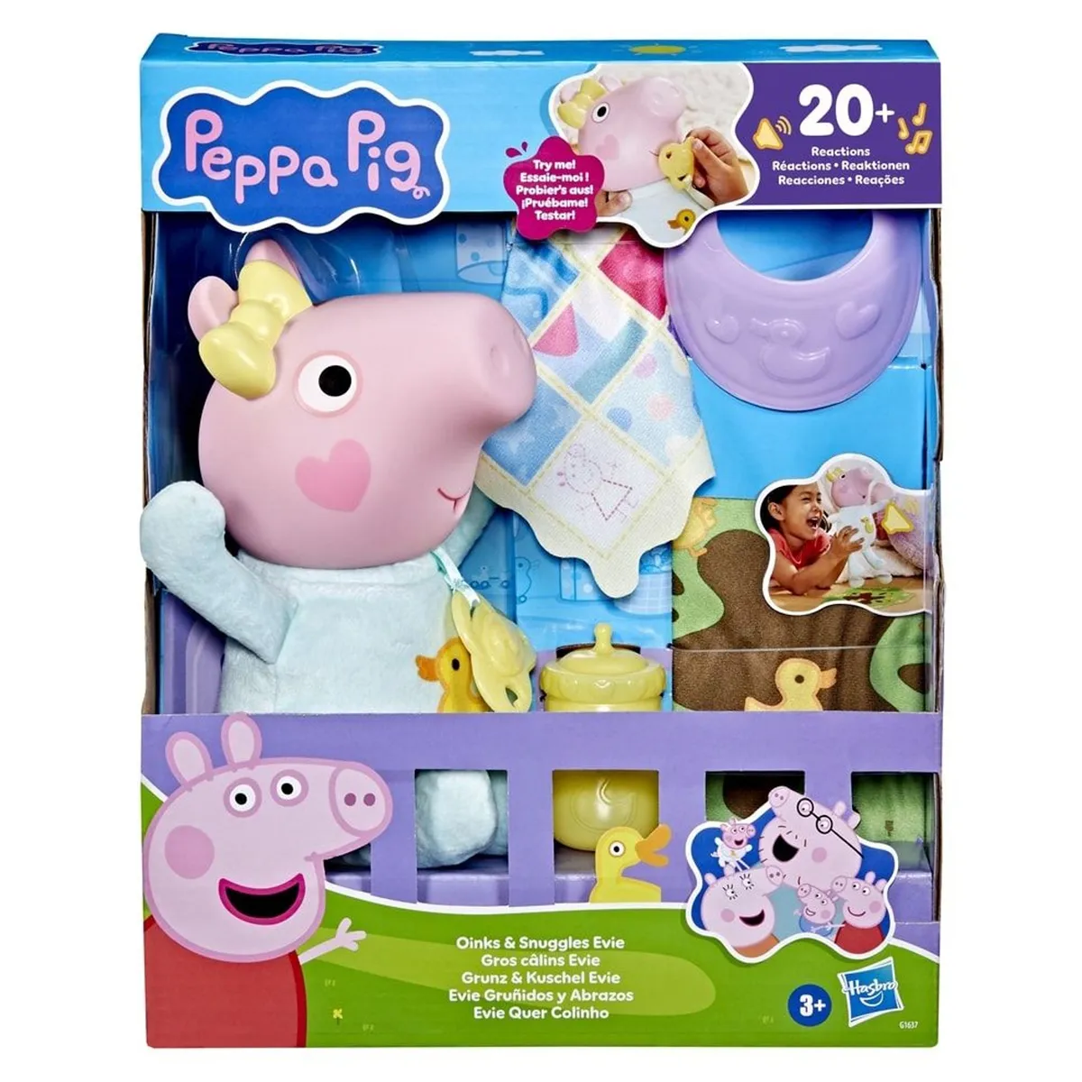 MUÑECA PEPPA PIG EVIE GRUÑIDOS Y ABRAZOS - 4