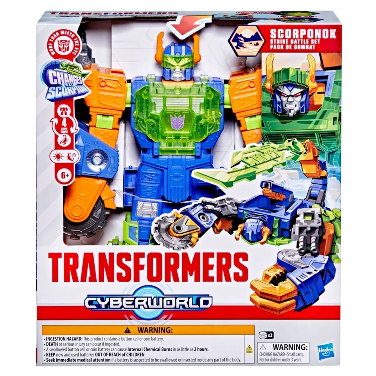 FIGURA DE ACCIÓN TRANSFORMERS CYBERWORLD SCORPONOK SET DE BATALLA Y ATAQUE - 4