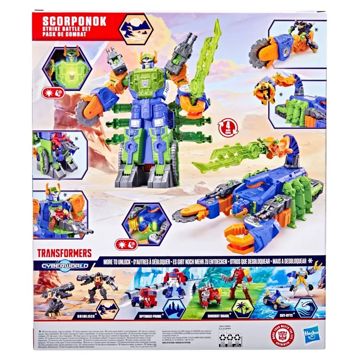 FIGURA DE ACCIÓN TRANSFORMERS CYBERWORLD SCORPONOK SET DE BATALLA Y ATAQUE - 5