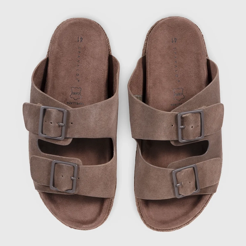 SANDALIAS HOMBRE SPAVALDI CUERO SEPIA - 4