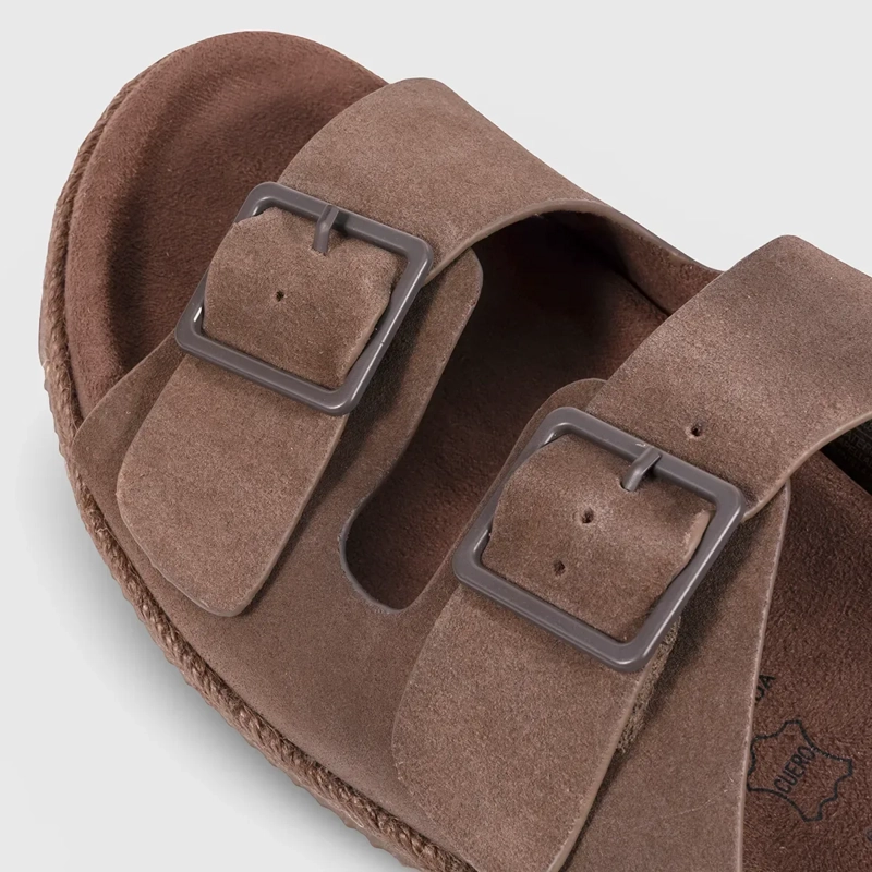 SANDALIAS HOMBRE SPAVALDI CUERO SEPIA - 5