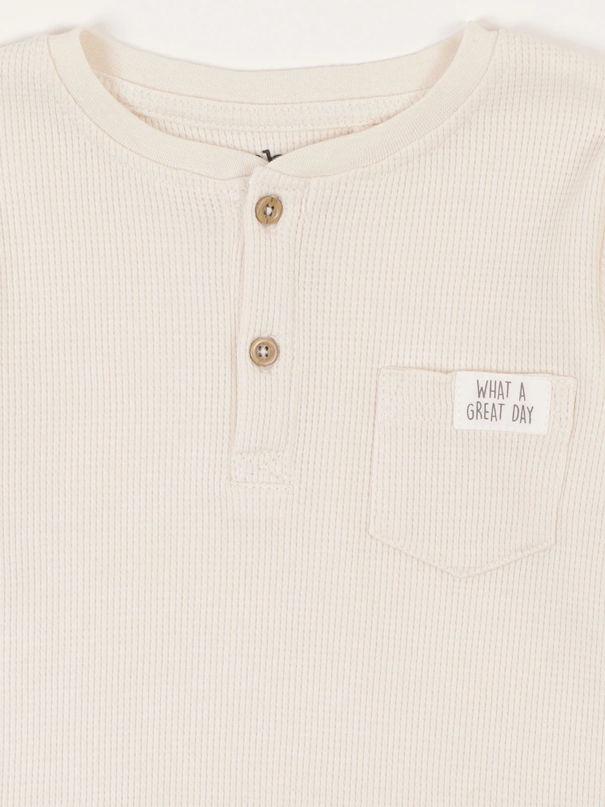 POLERA MANGA LARGA NIÑO BABY HARVEST WAFFLE - 3