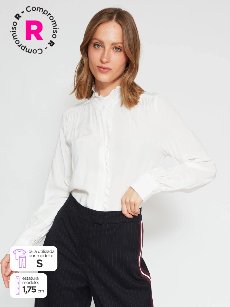 BLUSA MUJER MARQUIS CUELLO VUELO