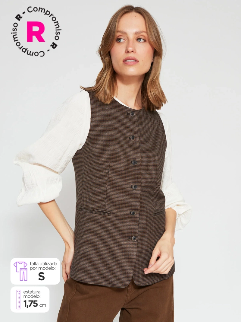 GILET MUJER MARQUIS CUADRILLÉ - 1
