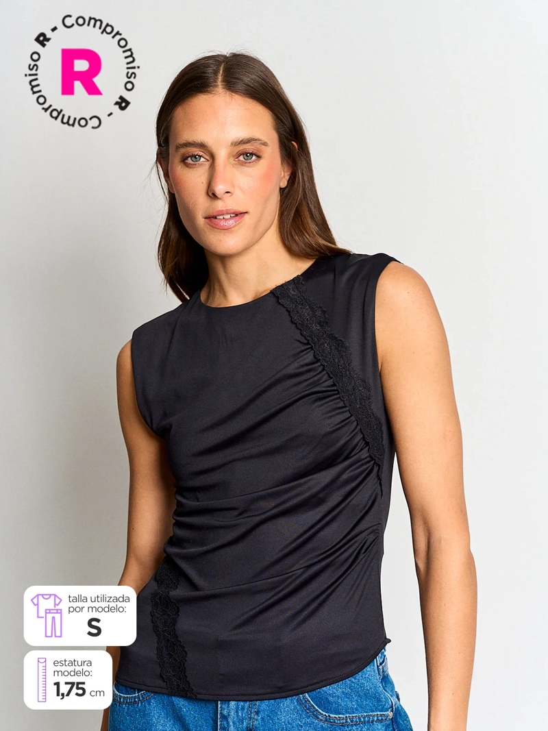 POLERA MUJER MARQUIS ENCAJE
