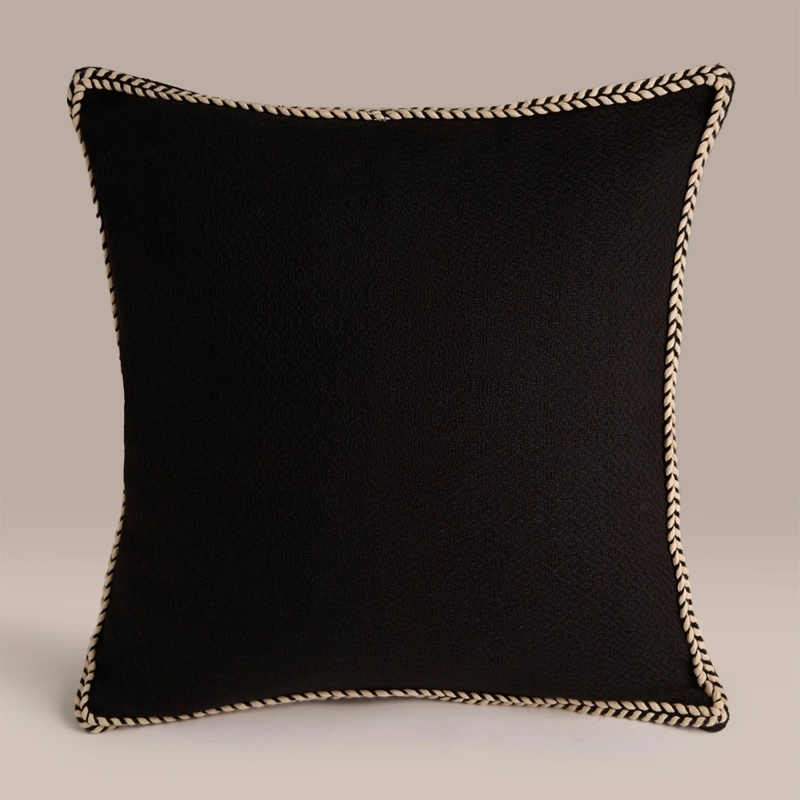 COJÍN RIPLEY HOME TRANZA NEGRO/BLANCO 45X45 CM - 1