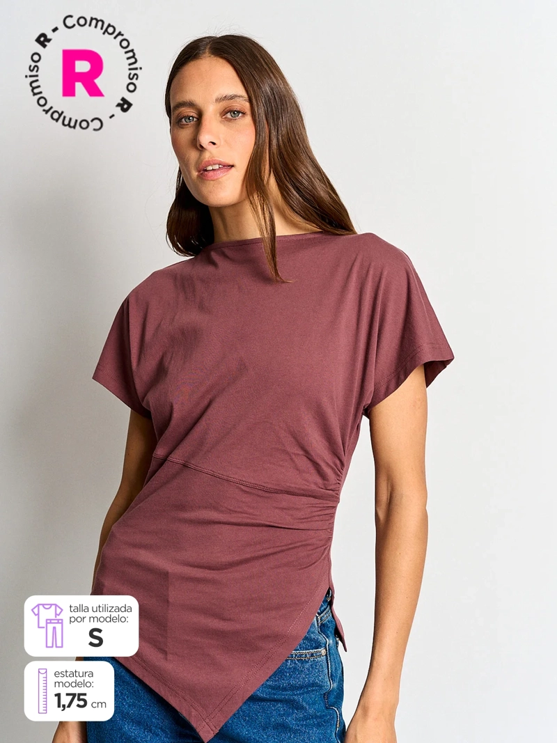 POLERA MUJER MARQUIS ALGODÓN ASIMÉTRICA - 1