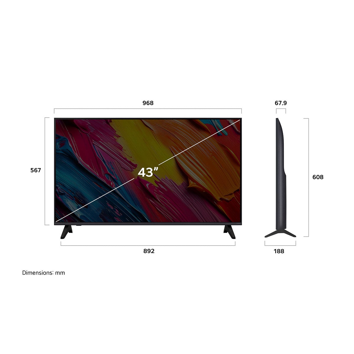 SMART TV LG QNED 4K UHD 43” 43QNED70ASA - 2
