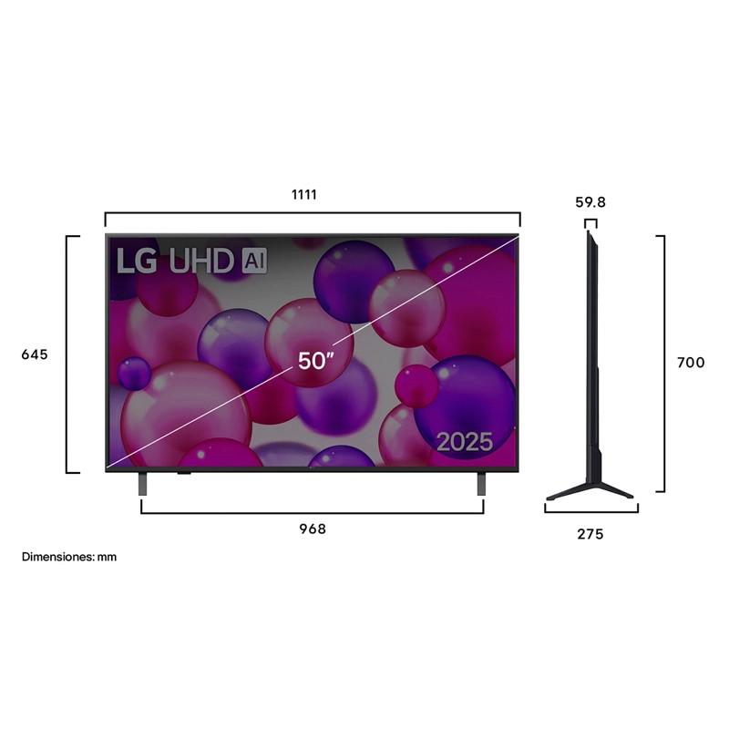 SMART TV LG 4K UHD 50” 50UA8000PSB - 3