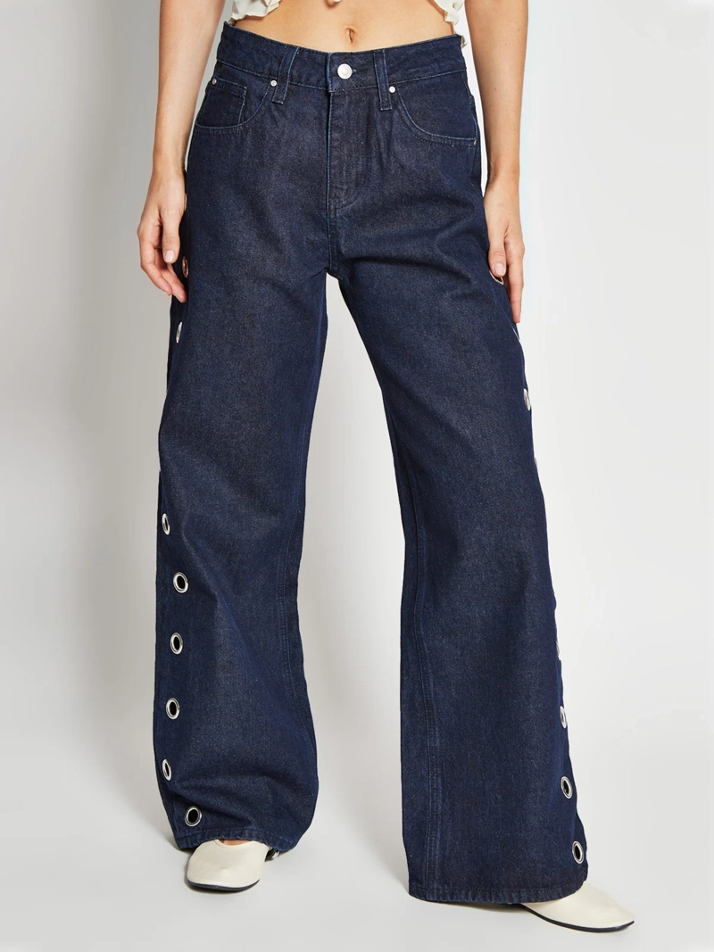 JEANS MUJER BARBADOS ALGODÓN OJALES - 2