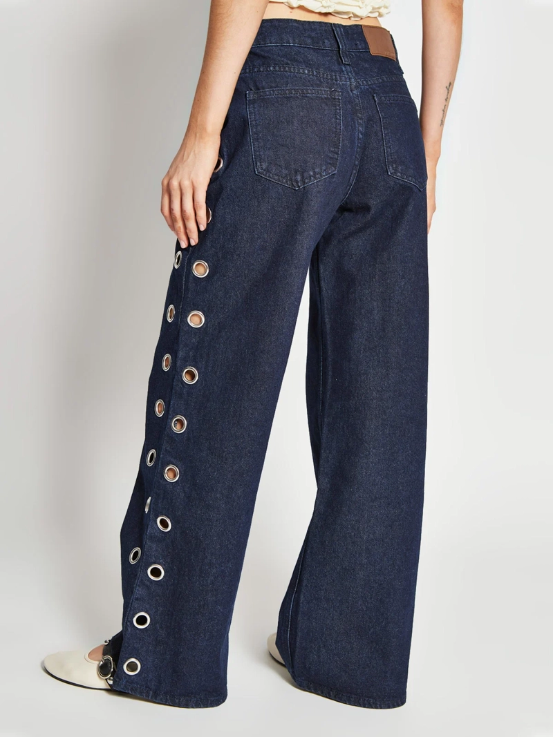 JEANS MUJER BARBADOS ALGODÓN OJALES - 3