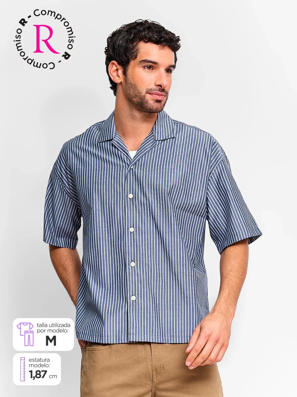 CAMISA HOMBRE INDEX MANGA CORTA RAYAS