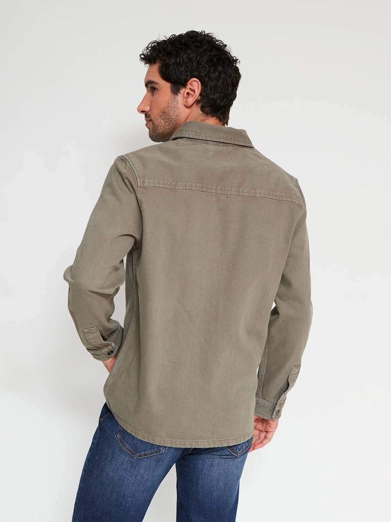SOBRECAMISA HOMBRE MARQUIS ALGODÓN MANGA LARGA DENIM - 2