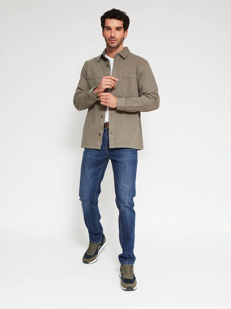 SOBRECAMISA HOMBRE MARQUIS ALGODÓN MANGA LARGA DENIM - 4