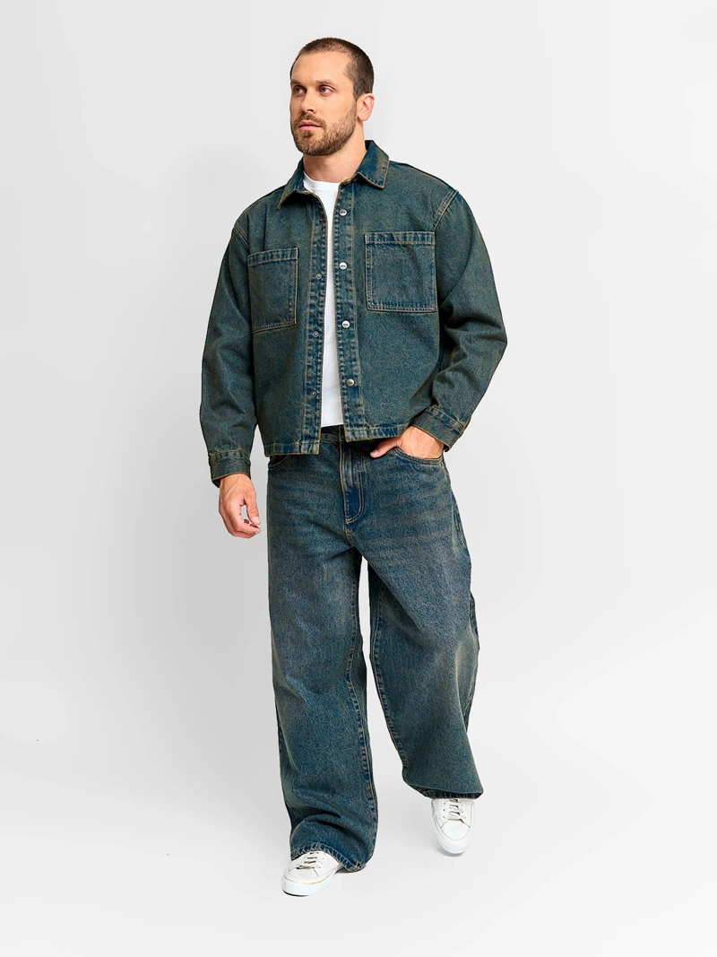 SOBRECAMISA HOMBRE INDEX ALGODÓN MANGA LARGA DENIM - 4
