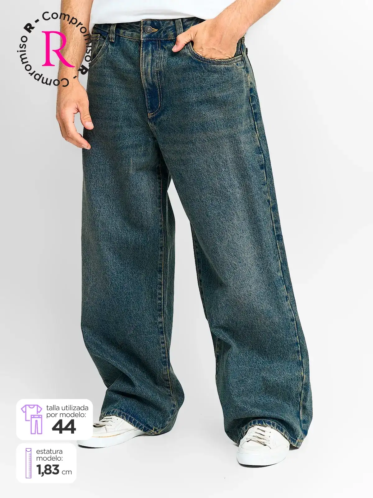 JEANS HOMBRE INDEX ALGODÓN WIDELEG - 1