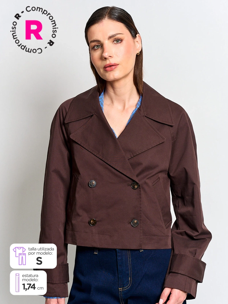 CHAQUETA MUJER MARQUIS ALGODÓN TRENCH CORTO - 1