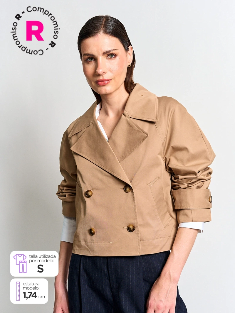 CHAQUETA MUJER MARQUIS ALGODÓN TRENCH CORTO - 1